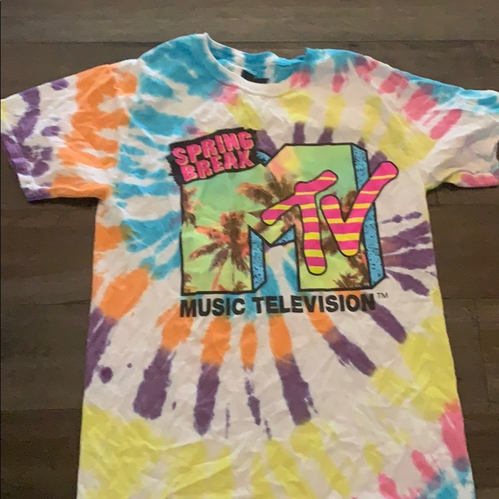 MTV spring break tie dye tee shirt